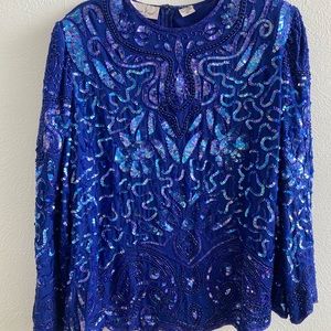 3X vintage sequin top